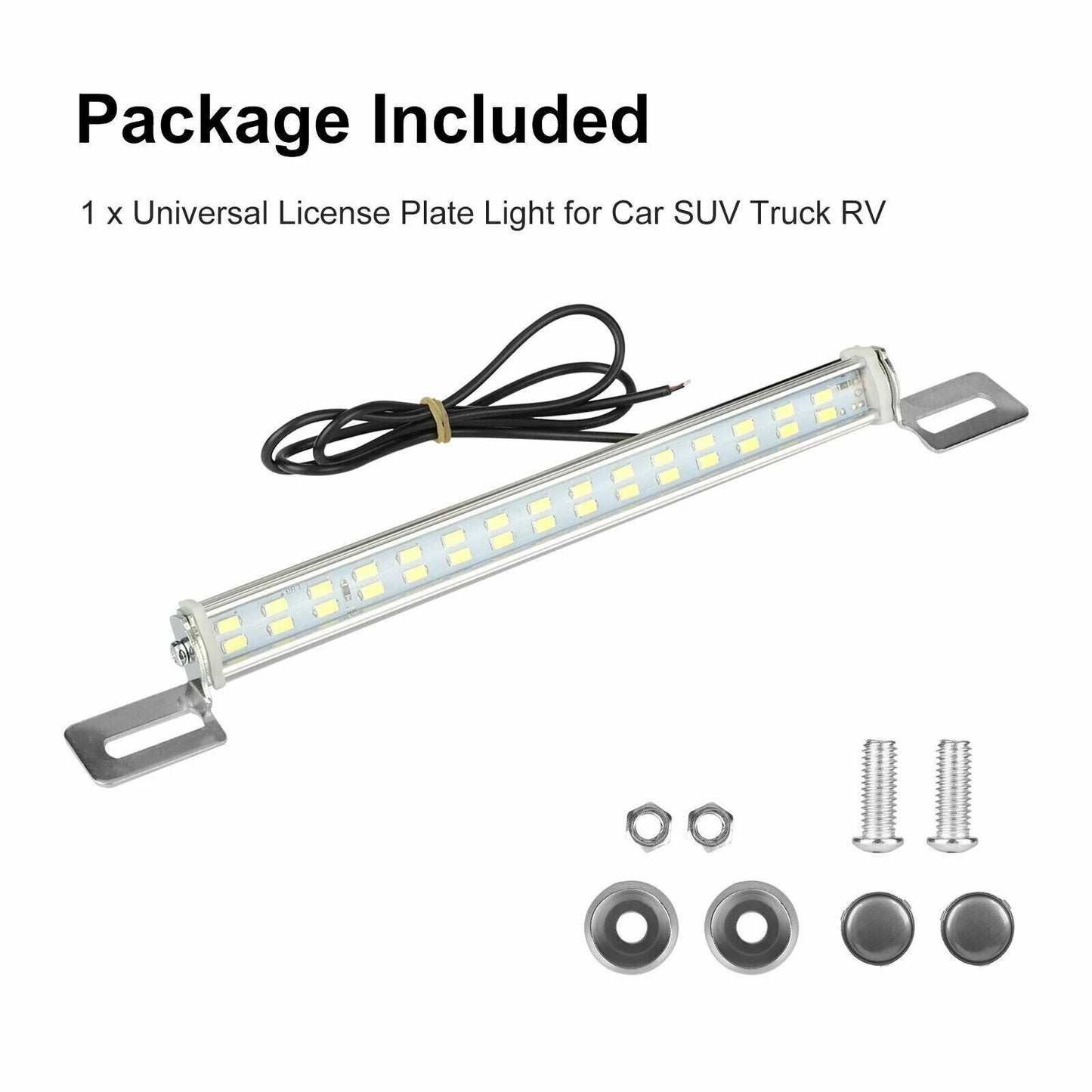 Universal License Plate LED Back up Light for Car SUV Truck RV 6000K Super White