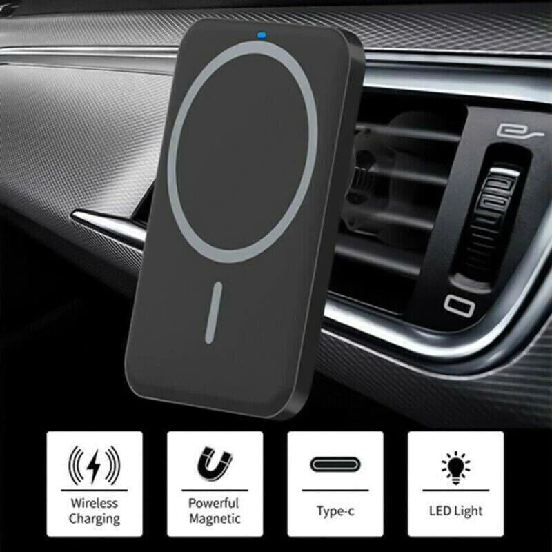 Magnetic Wireless Charger Car Mount Holder for Iphone 12 13 14 Pro Max Magsafe