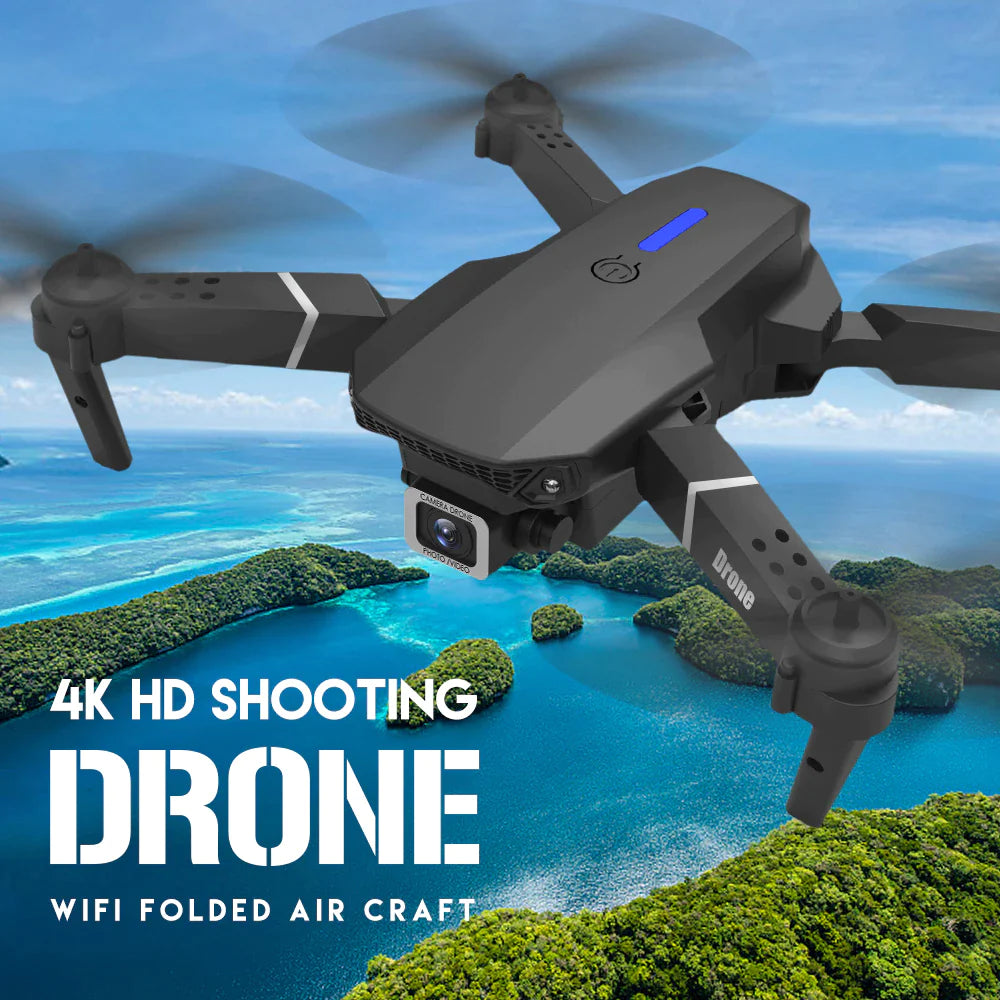 2023 New RC Drone with 4K HD Dual Camera Wifi FPV Foldable Quadcopter +4 Battery