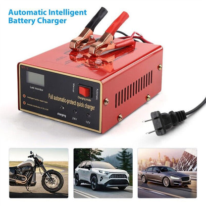 Maintenance Free Battery Charger 12V/24V 10A 140W Output for Electric Car Pro