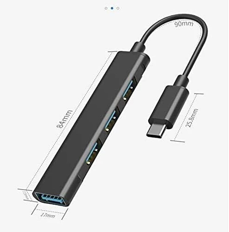 USB-C Type C to USB 3.0 4 Port Hub Splitter for PC Phone Mac Ipad Macbook Pro