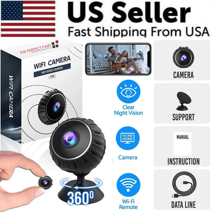 Mini Hidden Spy Nanny Camera Wireless Nanny Cam Wifi Home Security HD 1080P DVR